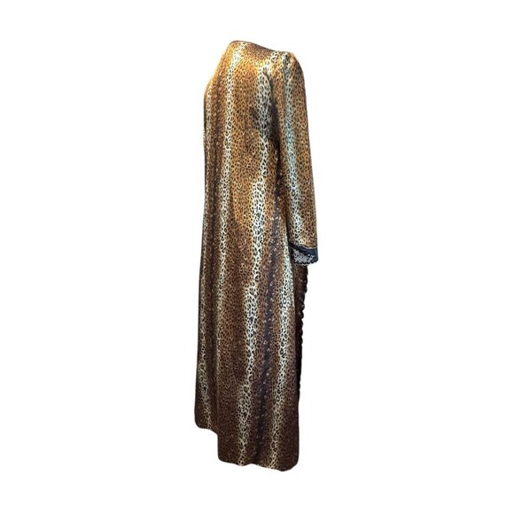 Kim Rogers Leopard Print 2-Piece Set Medium Intimates Robe & Nightgown - Picture 14 of 14